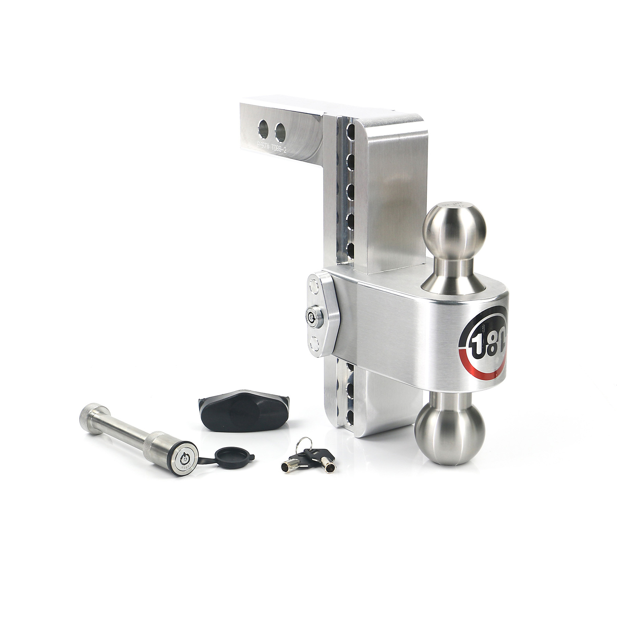 Weigh-Safe 180 Turnover Ball Hitch - 8in. Drop, 2in. Shank, 12500-Lb. Capacity, Class V, Model# LTB8-2-KA